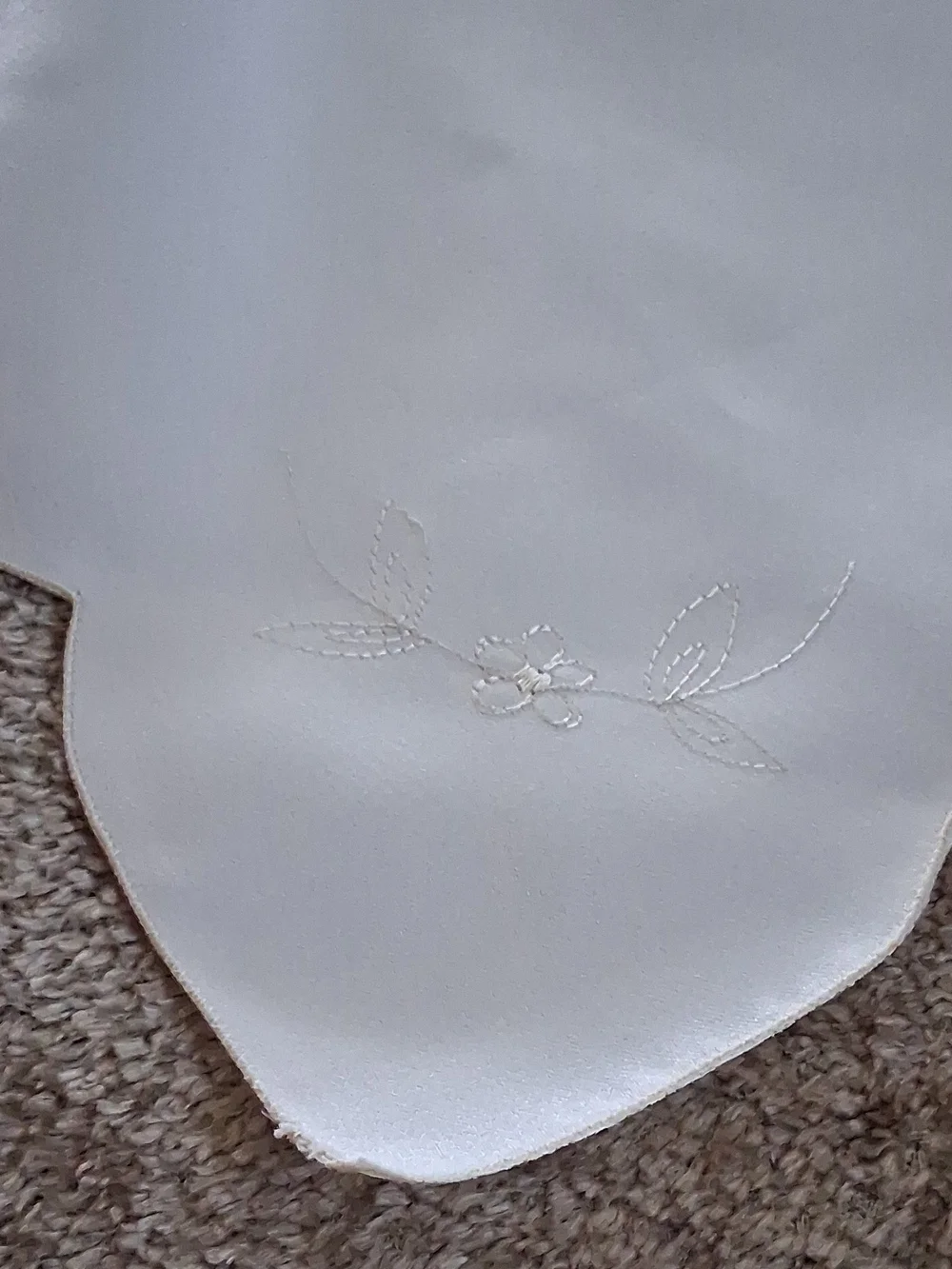 Classic White Embroidered Handkerchief for Women